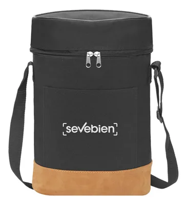 Bolso Picnic Con Detalle Cuero Pu Corporativo Personalizable Negro