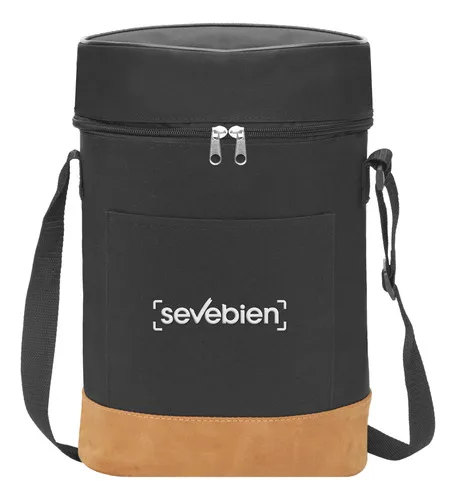 Bolso Picnic Con Detalle Cuero Pu Corporativo Personalizable Negro