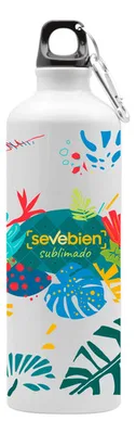 Botella De Aluminio Sublimable Corporativa Blanco