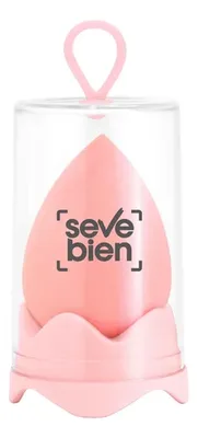 Esponja De Maquillaje Pp Con Estuche Transparente Rosa