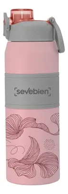 Botella Térmica Corporativa De Acero Inoxidable Con Tapa De Rosa