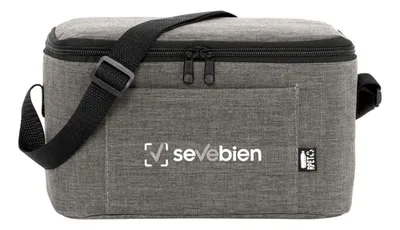 Bolso Térmico Corporativo De Poliéster Con Correa Regulable Gris