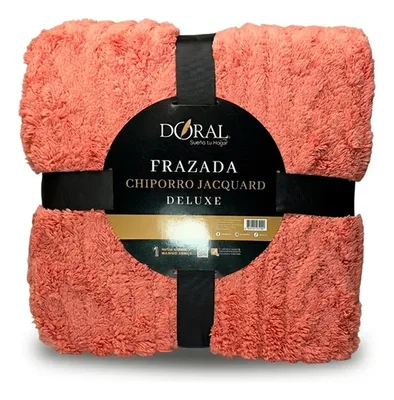 Frazada Térmica Chiporro Jacquard 2.0 Plazas Coral Claro