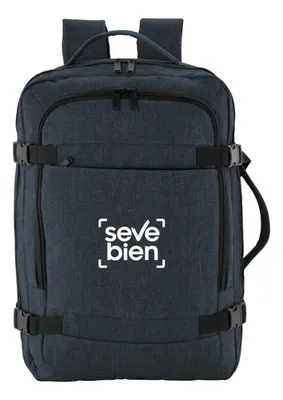 Mochila Corporativa De Viaje Con 4 Compartimentos Acolchados Gris Claro