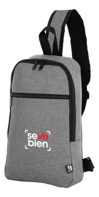 Bolso Bandolera De Un Hombro Corporativo Con Cierre Gris Claro