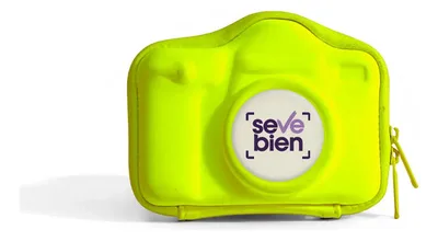 Estuche Multiuso De Cuero Para Cámara Y Accesorios Amarillo Fluo