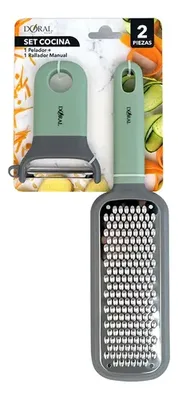 Set De Cocina Pelador Y Rallador Turquesa