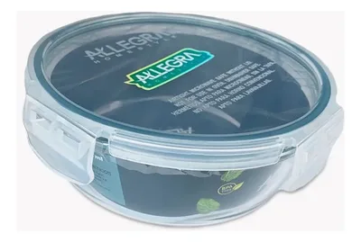Contenedor Hermético Vidrio Redondo 720ml Cocina