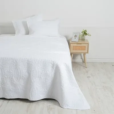 Quilt Reversible Microfibra 2.5 Plazas Portugal Blanco