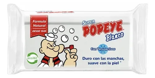 Jabón Detergente En Barra Súper Blanco 170gr