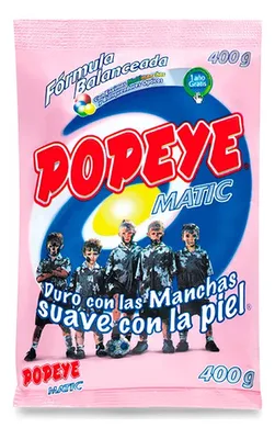 Detergente En Polvo 400gr Popeye Limpieza