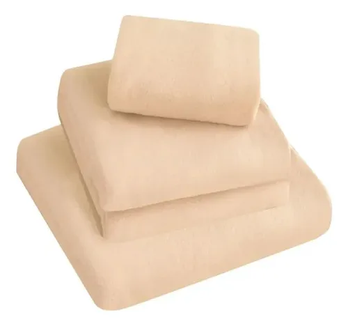 Set De Sábanas De Polar Lisa 1.5 Plazas Beige