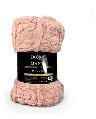Manta Chiporro Jacquard Térmica Poliéster Coral Claro