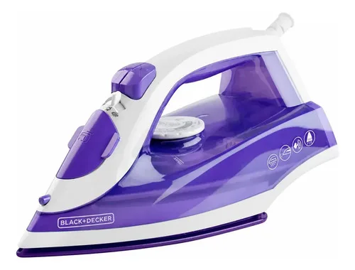 Plancha Eléctrica Black+decker 1200w Vapor Variable Lila