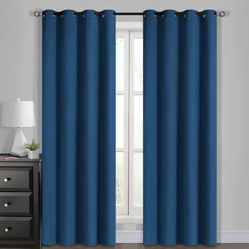 Cortinas Blackout Sinfonía Poliéster 140x220 Azul