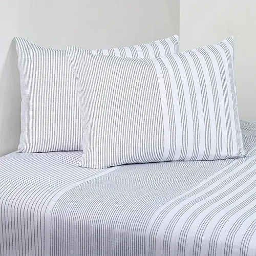 Set De Sábanas Estampadas 200 Hilos Polycotton 2.5 Plazas Negro