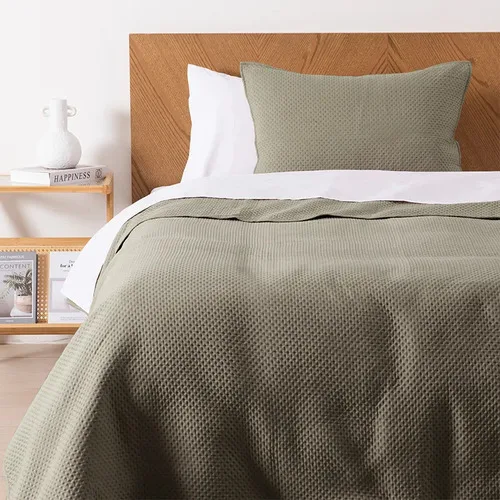 Quilt Acolchado Ultra Suave Cadiz 1.5 Plazas Verde Verde