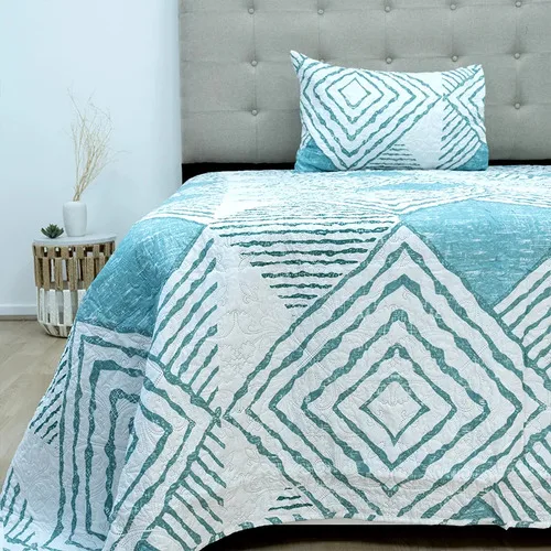 Quilt Estampado 1.5 Plazas De Poliéster