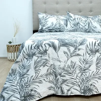 Quilt Estampado Botánico De 2.5 Plazas