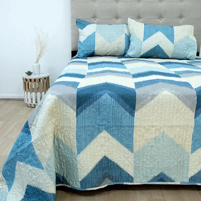 Quilt Estampado De 2.5 Plazas Con Flechas