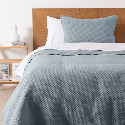 Quilt Acolchado Ultra Suave 1.5 Plazas Celeste Celeste