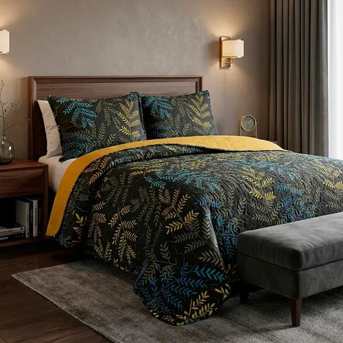 Quilt De 2 Plazas Estampado Multicolor