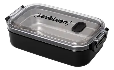 Lonchera Térmica De Acero Inoxidable Con Tapa De Silicona Negro