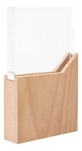 Trofeo De Vidrio Con Base De Madera